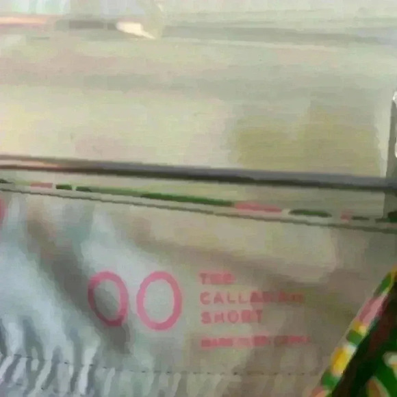 Lilly Pulitzer Callahan Shorts Size 00 Green And Pink Leaf Pattern Beach Pool - Picture 3 of 6